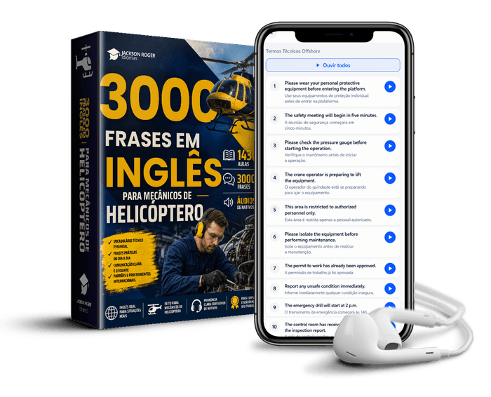 3000 Frases em Inglês para Mecânicos de Helicóptero